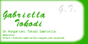 gabriella tokodi business card